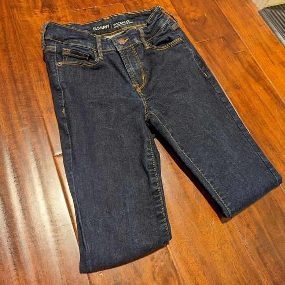 Old Navy The Rockstar Mid-Rise Sculpting Skinny Jeans, Dark Wash, Size 0 Petite - Picture 7 of 7
